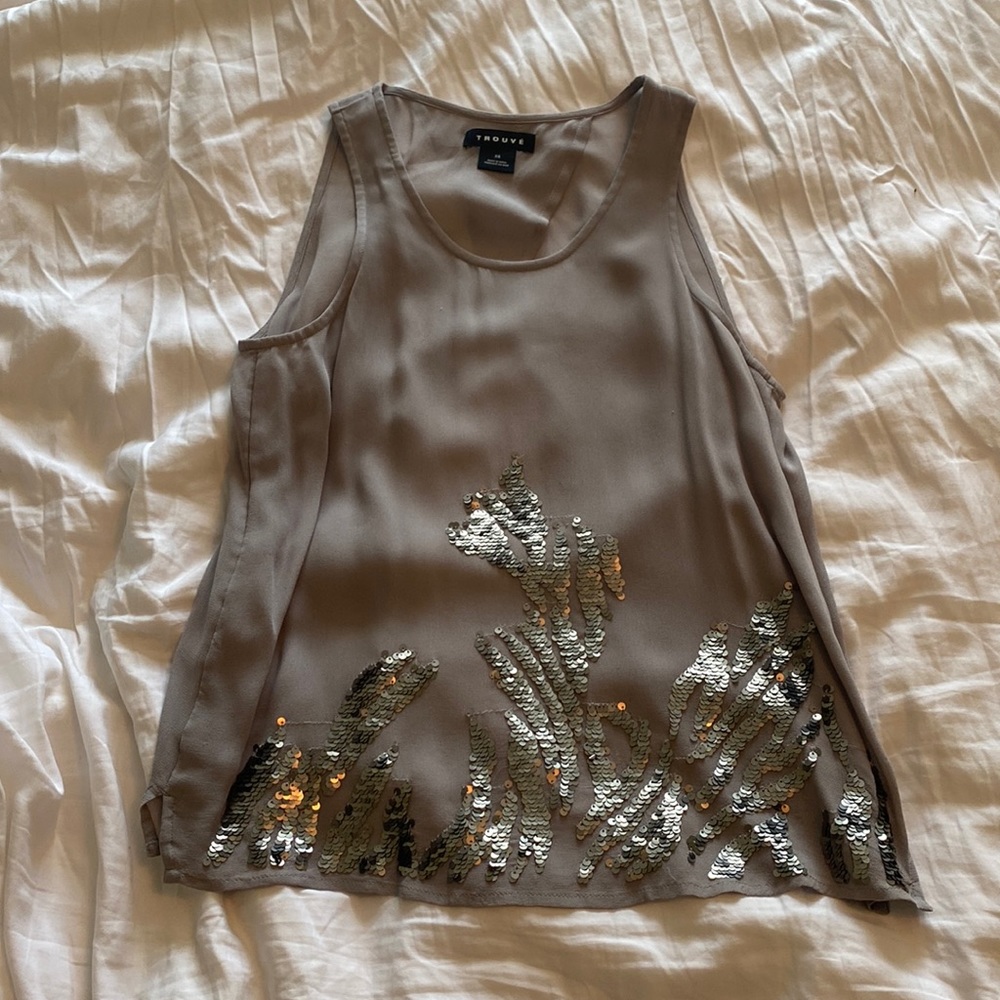 trouvé sequin blouse